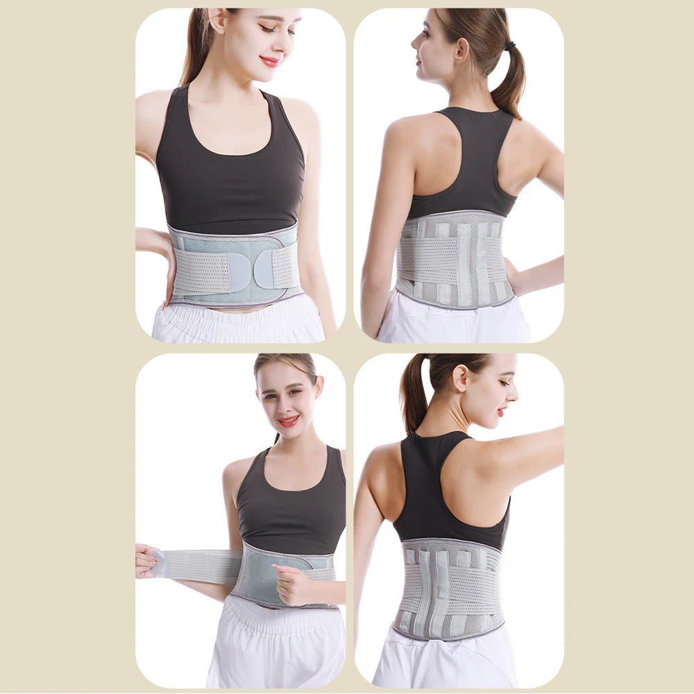 Self-heating Lumbar Magnet Belt,Thermal Magnetic Therapy Tourmaline Lower Back Waist Support Belt Brace for Pain Relief Sciatica