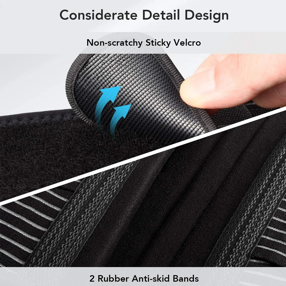 Lower Back Brace with 6 Stays Anti-skid Orthopedic Lumbar Support Breathable Waist Support Belt for Men Women Gym Pain Relief