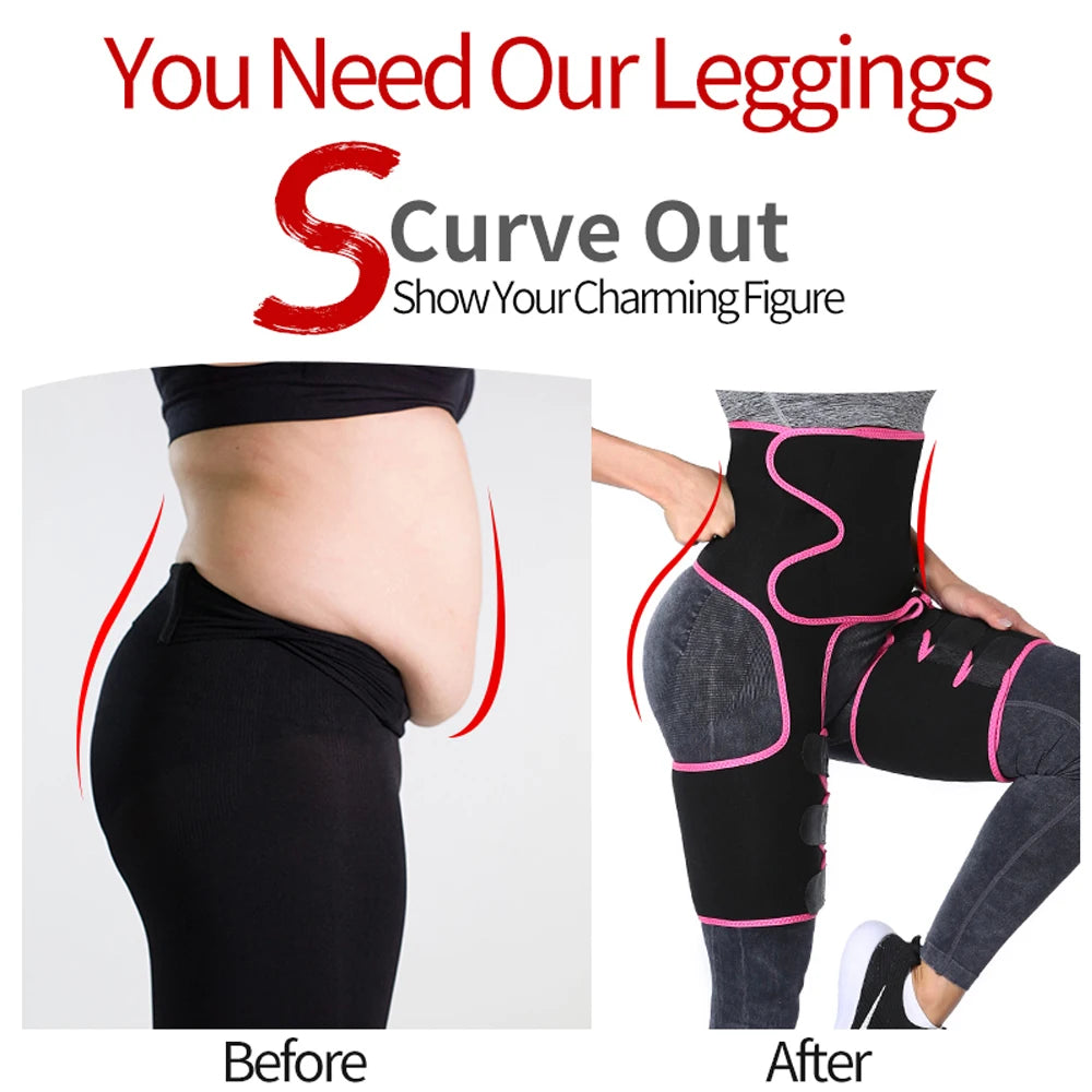 1 Piece Neoprene Slim Thigh Trimmer Leg Shapers Slimming Belt Waist Trainer Sweat Shapewear Fat Burning Compress Belt for Women