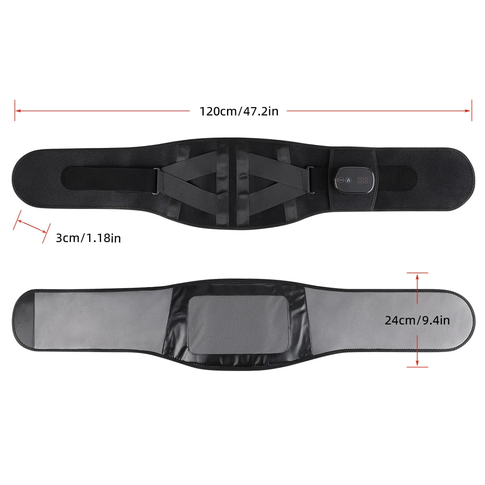 Heat Lumbar Brace Support Massager Waist Massager Back Belt Heath Care Comfortable Material for Office Workers Home Use