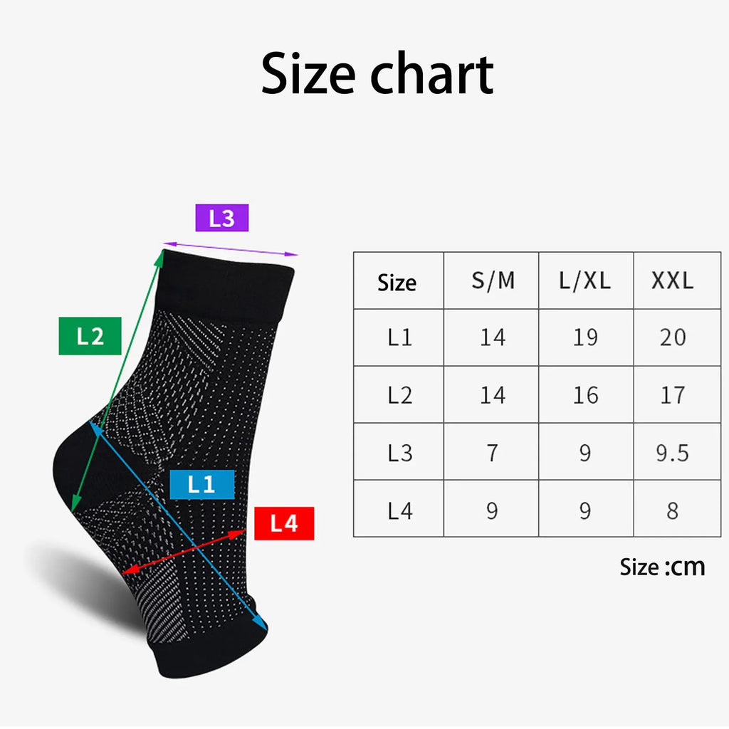 1pair Plantar Fasciitis Compression Socks Sports Ankle Support Brace Foot Pain Relief Heel Sleeve for Joint Pain Neuropathy