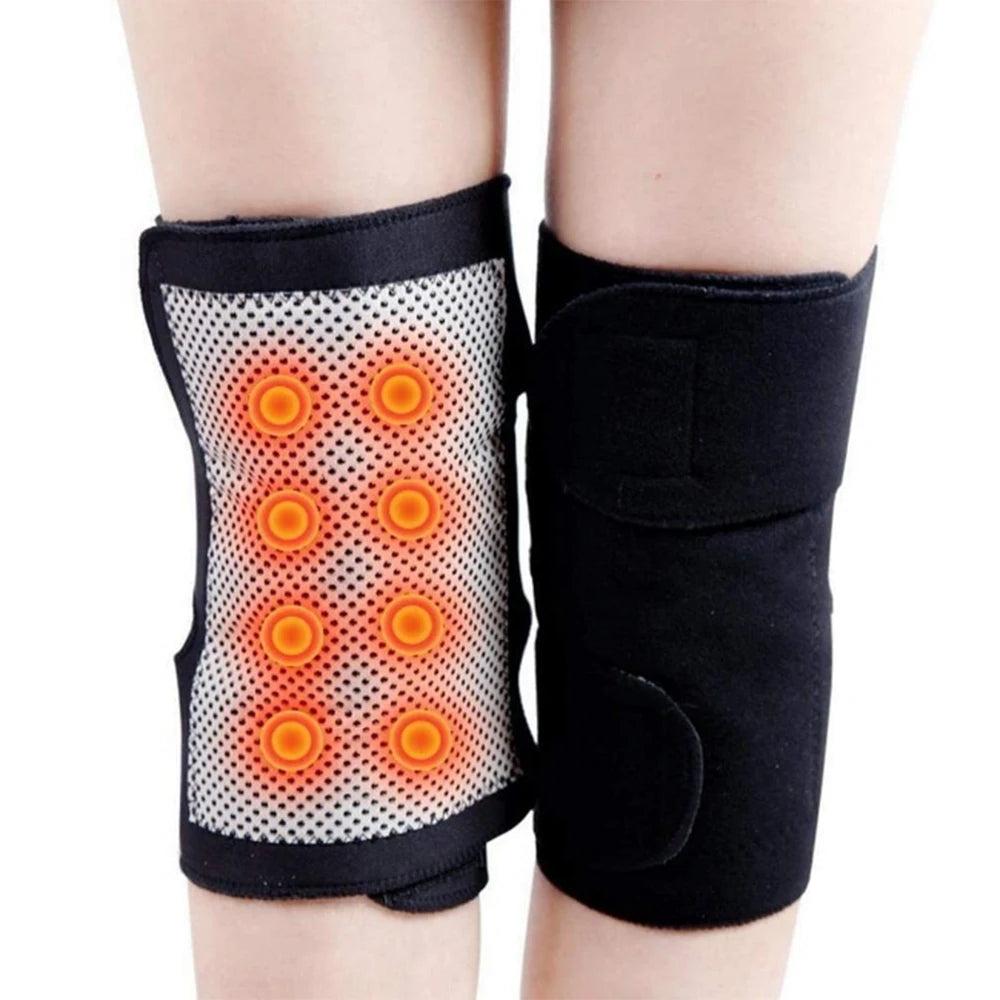 1 Pair Self Heating Knee Braces Sleeve Tourmaline Heated Knee Support Warm Knee Pads Patella Protect Sleeves Electric Heat Pad