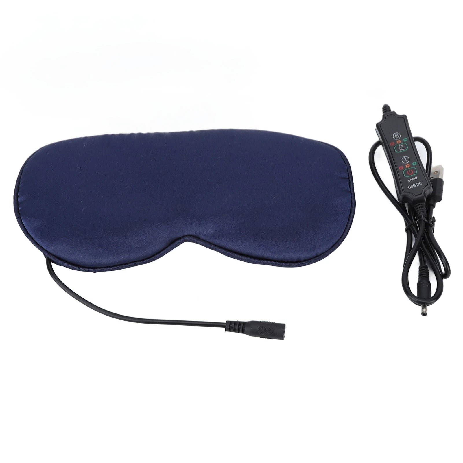 Eye Mask USB Heated Eye Mask Stress Relief Sleep Heating Eye Mask Double Sided Silk Multi Timer Shut Off 3 Speeds Adjustment