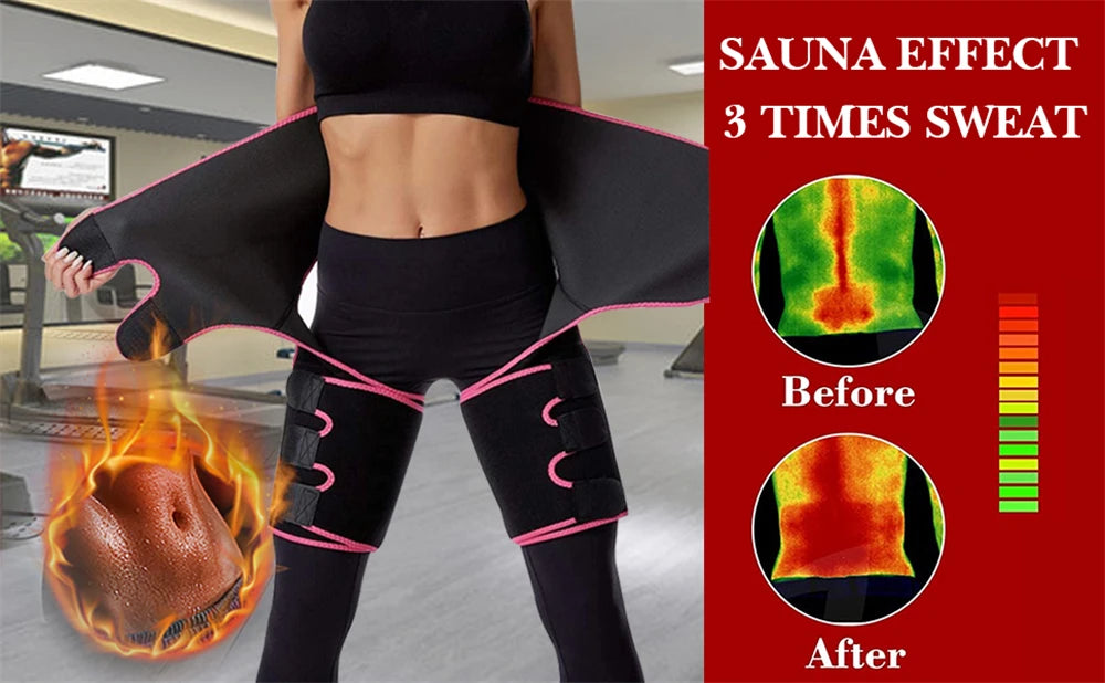 1 Piece Neoprene Slim Thigh Trimmer Leg Shapers Slimming Belt Waist Trainer Sweat Shapewear Fat Burning Compress Belt for Women
