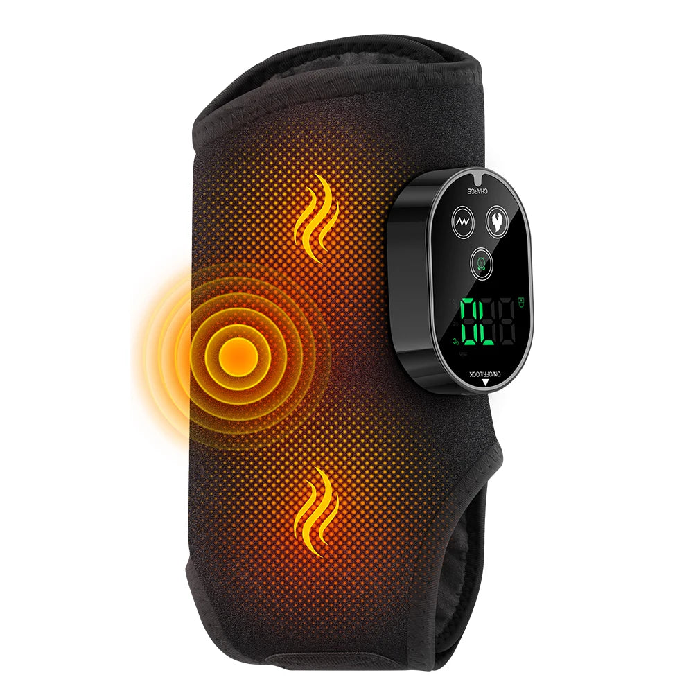 Dual Motor Foot Heat Massager 6 Levels Heating 3 Vibration Massage Foot and Ankle Joint Hot Compress Protection Support Tool