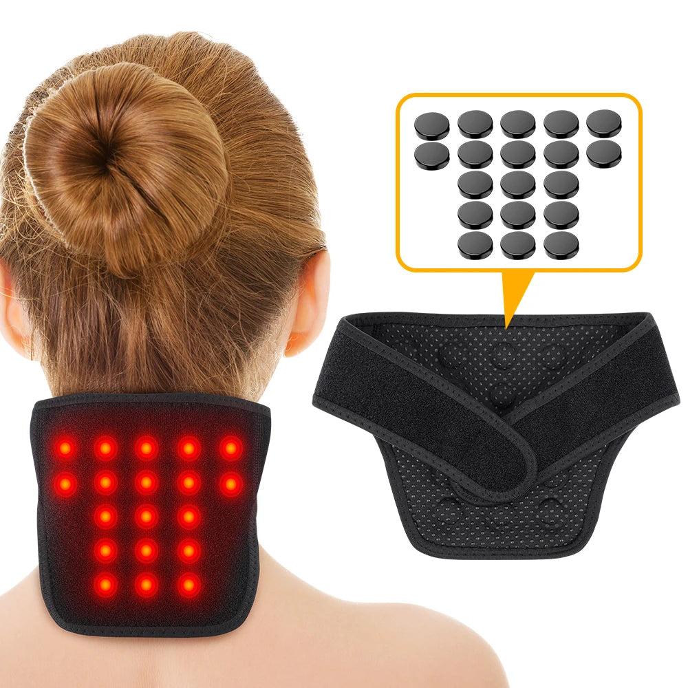 Heating Neck Protector Neck Warm Sleeve With 19PCS Magnet Maintenance Hot Compress Neck Support Neck Brace Dropshipping