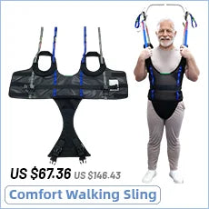 Ehucon Comfort Padded Patient Lift Walking Sling,Portable Hoyer Standing Harness to Handicap for Ambulating Support Training