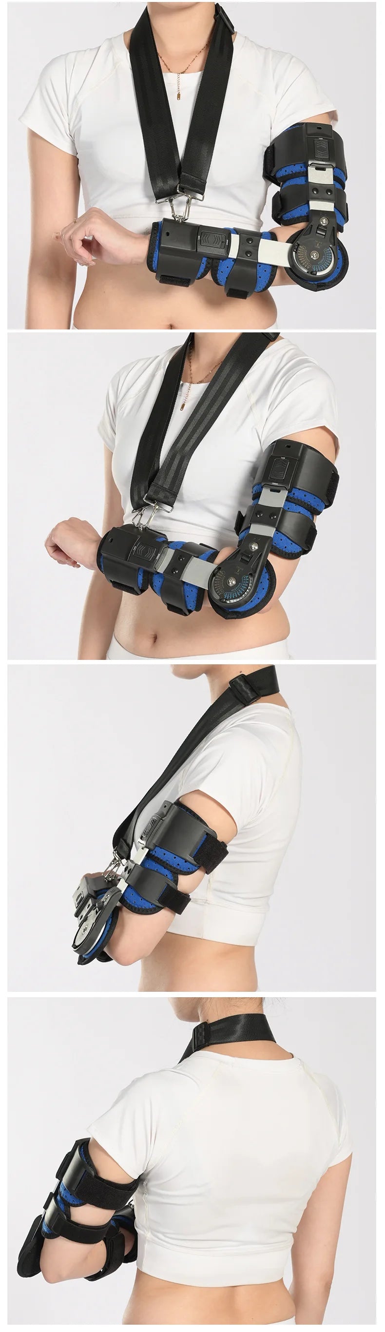 Adjustable Elbow Brace Hinged ROM Elbow Brace Post OP Elbow Brace Arm Injury Recovery Lightweight And Breathable