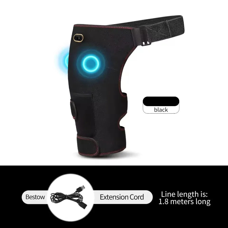 Full-Wrap Hip Support Brace with Massager Sciatica Pain Relief Buttock Physical Therapy Recovery Focused Hip Heating USB-Powered