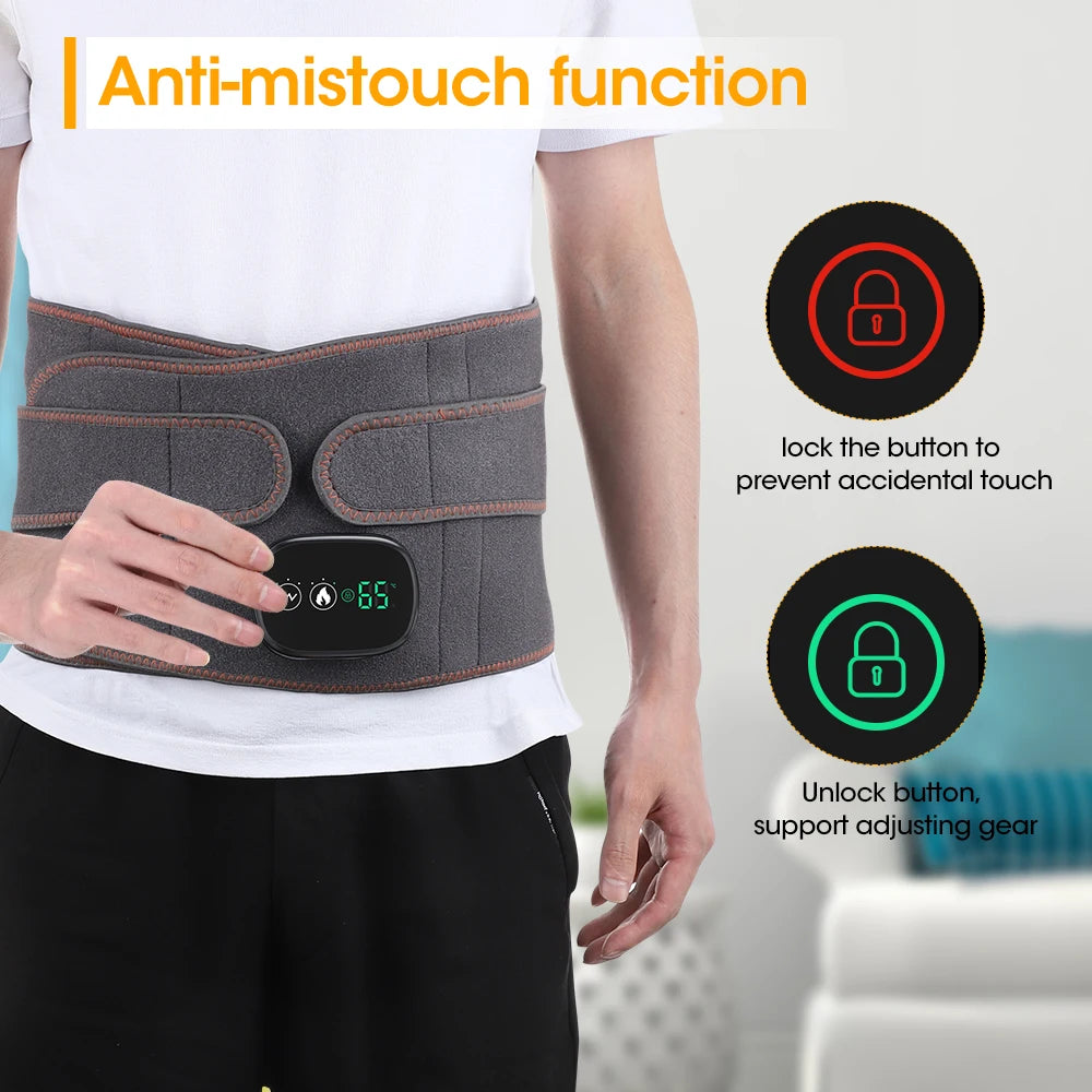 Heat Lumbar Brace Support Massager Waist Massager Back Belt Heath Care Comfortable Material for Office Workers Home Use
