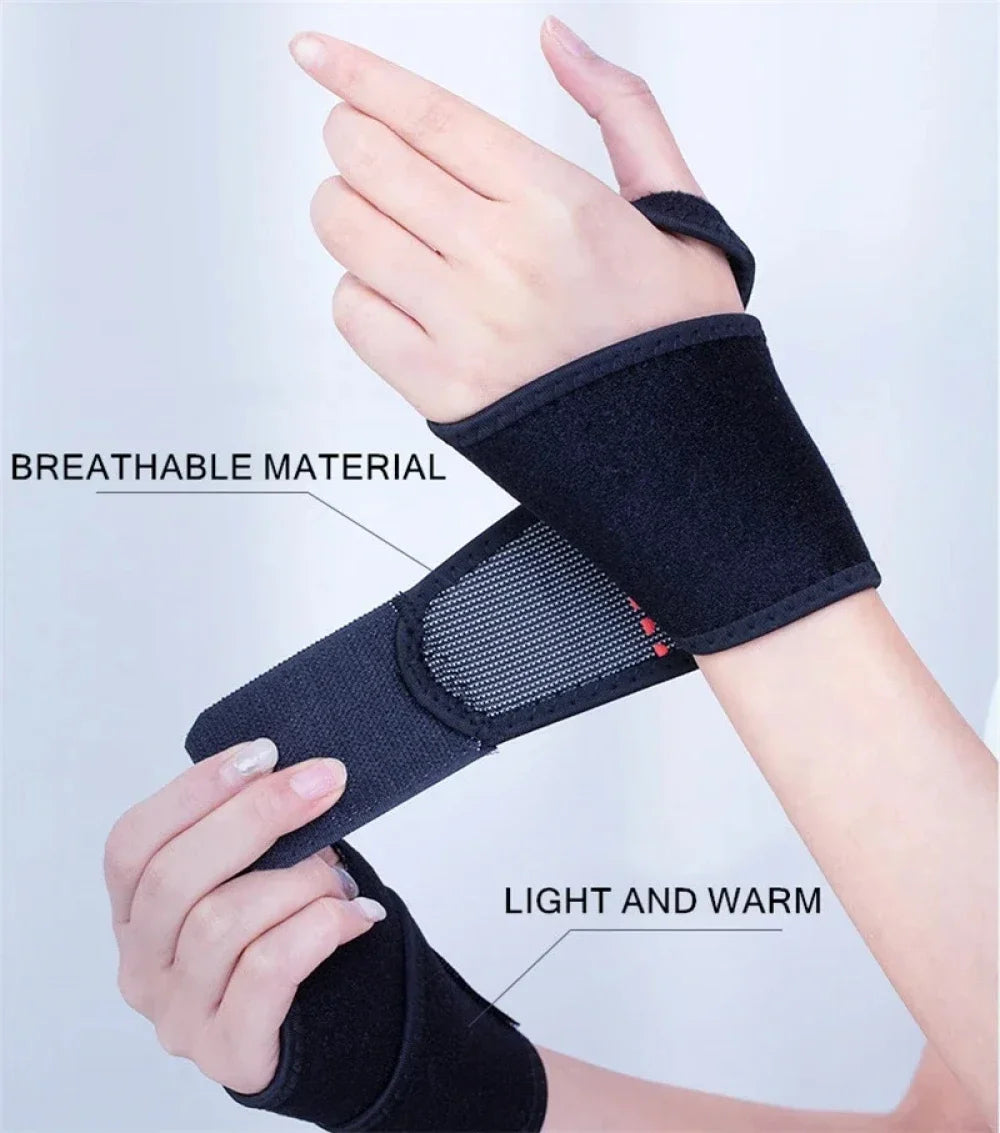Heated Wrist Brace Self Heating Magnetic Therapy Wrist Support Compression Wrap for Arthritis Pain Relief
