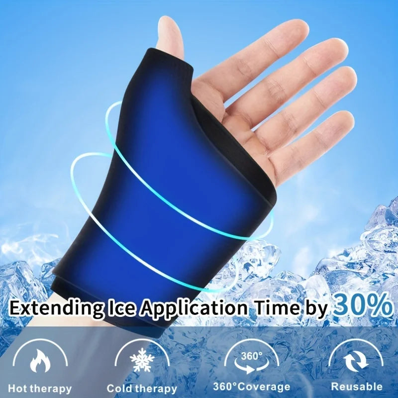 Wrist Solid Gel Ice Packs Hot Cold Hand and Thumb Compression Sleeve Wrap Reusable Soft Gel Glove
