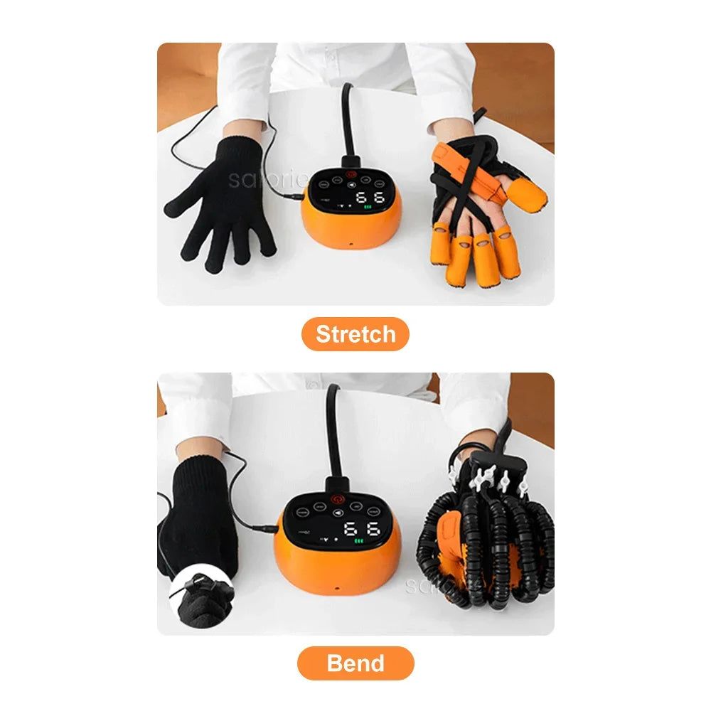 Heated Rehabilitation Robot Gloves Finger & Hand Function Workout Recovery Tool Hemiplegia Stroke Physiotherapy Training Device