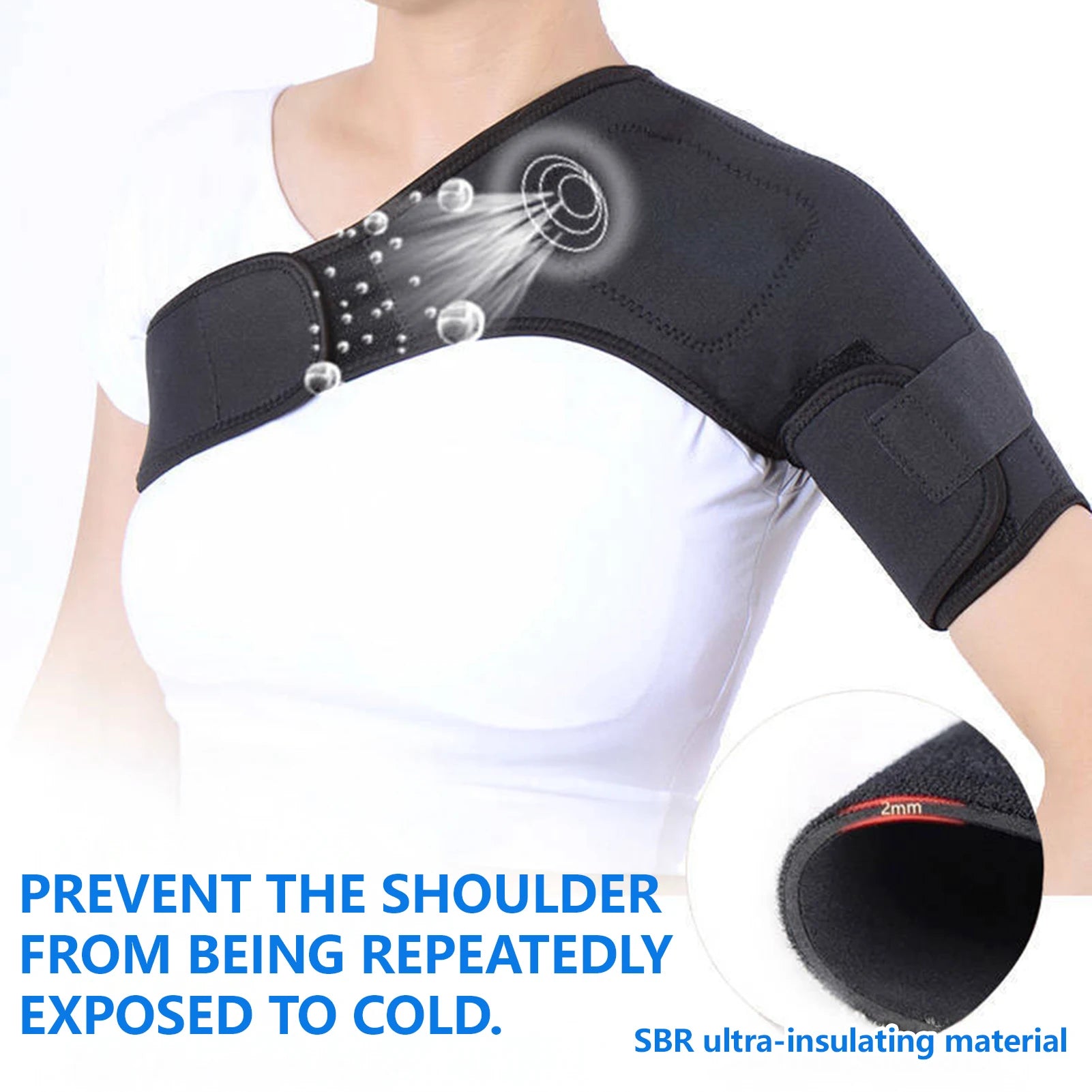 Adjustable Self-heating Shoulder Massager Brace Cervical Pain Relief Muscle Relaxation Pads For Joint Pain Relief Physiotherapy