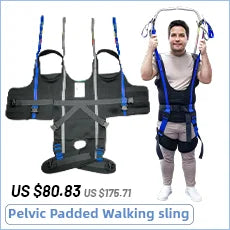Ehucon Professional Walking Assist Lift Sling Hoist Ambulating Training Washable Stand Support Sling SWL 500lbs