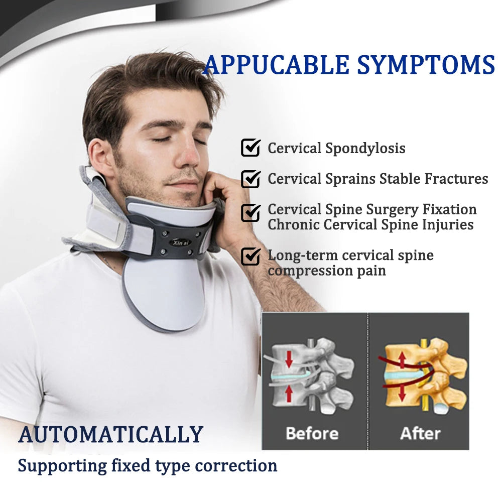 Inflatable Neck Traction Device Neck Hot Compress Cervical Vertebra Tractor Support Stretcher Posture Corrector Cervical Collar