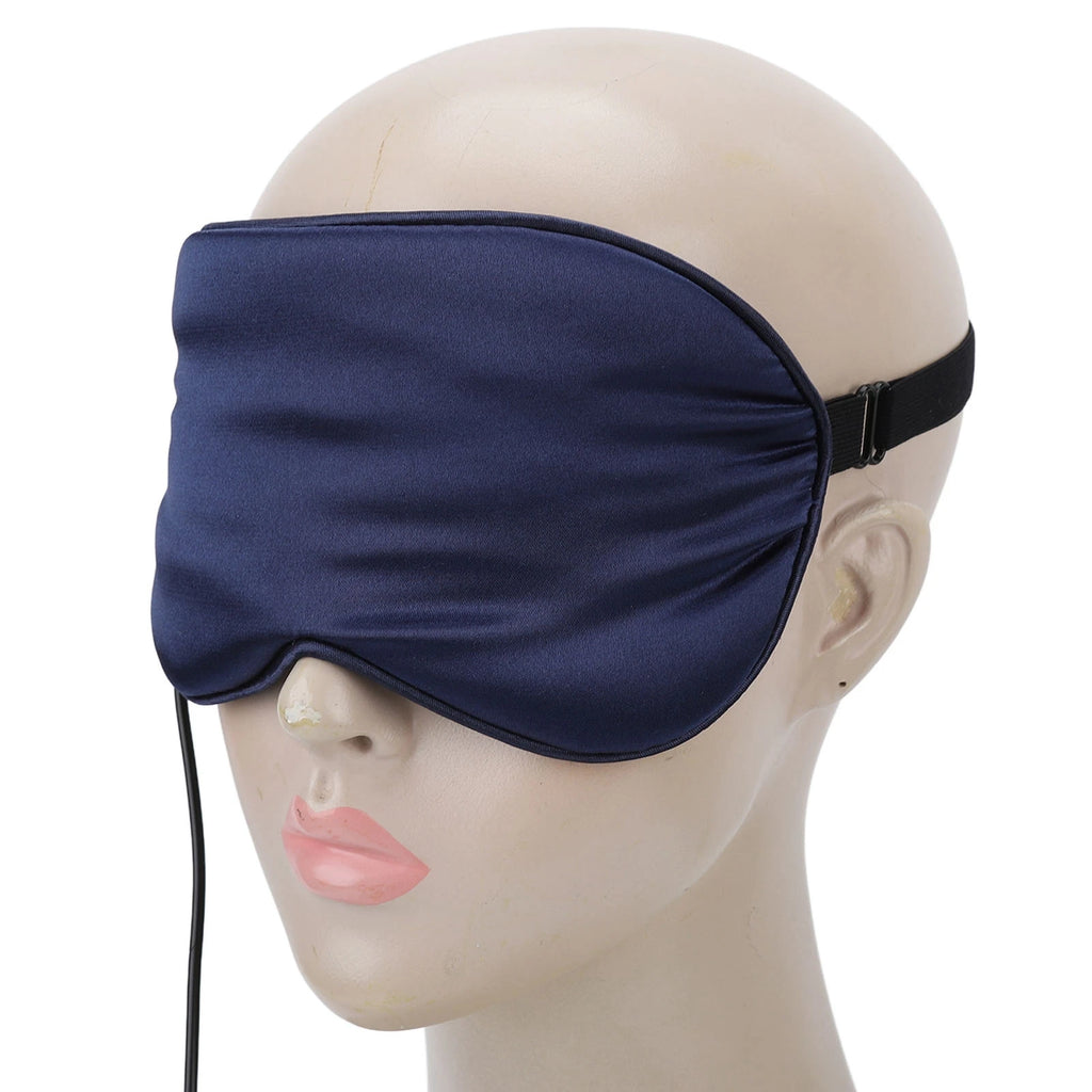 Eye Mask USB Heated Eye Mask Stress Relief Sleep Heating Eye Mask Double Sided Silk Multi Timer Shut Off 3 Speeds Adjustment