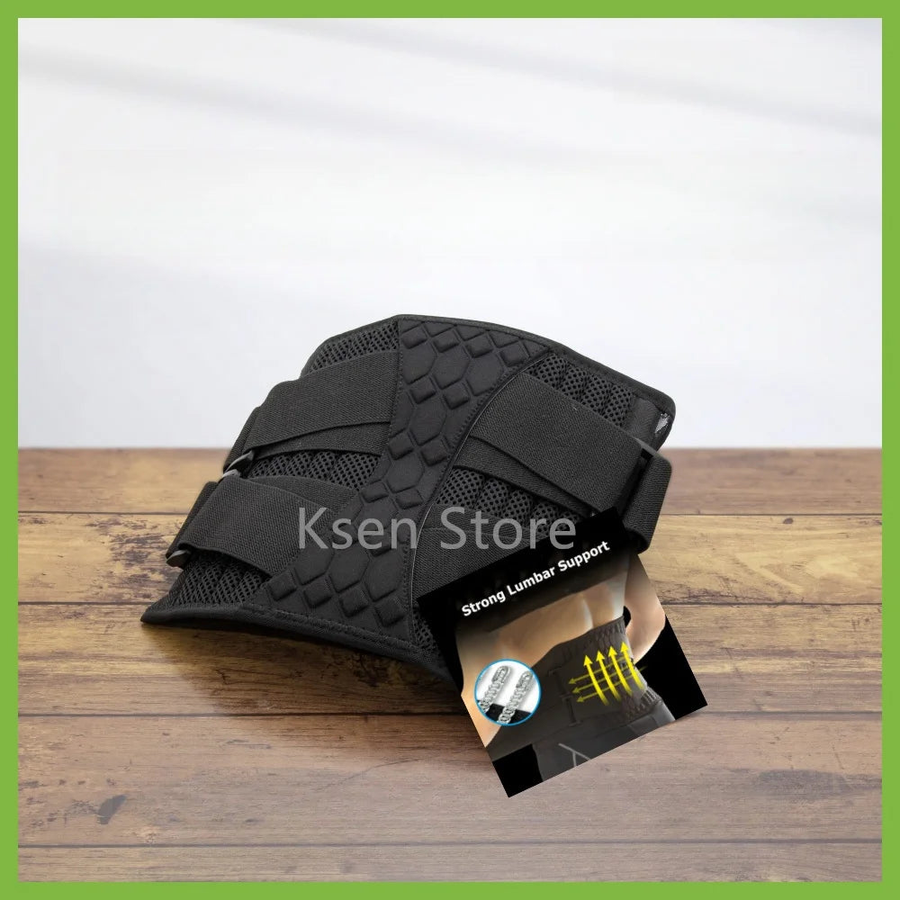 Adjustable Waist Support Lumbar Back Belt Lower Back Brace for Back Pain Relief Lumbar Spine Strap with 10 Stays Waist Protector